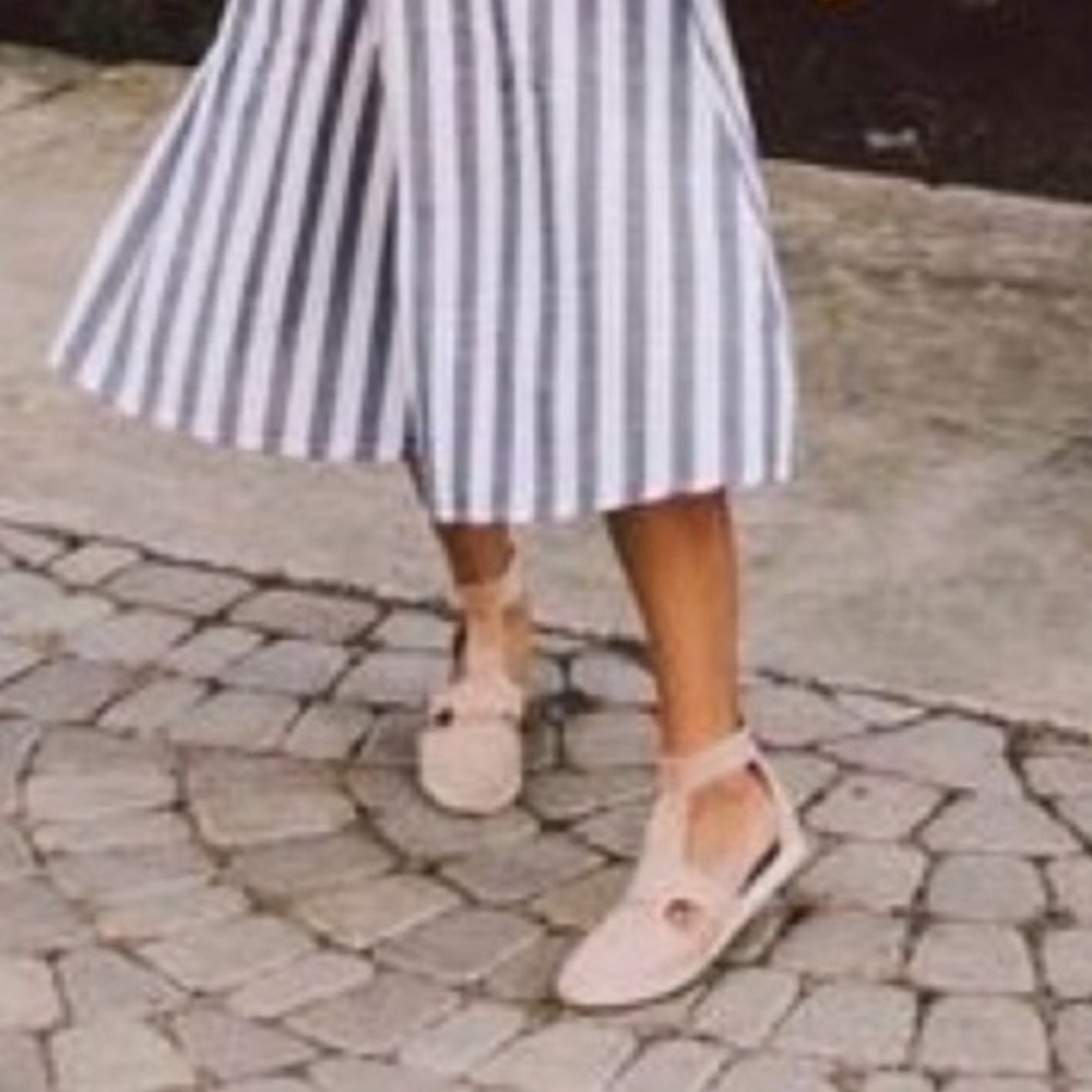 Blush Pink Cotton Open Sides Closed Back Sneakers - Picture 3 of 6